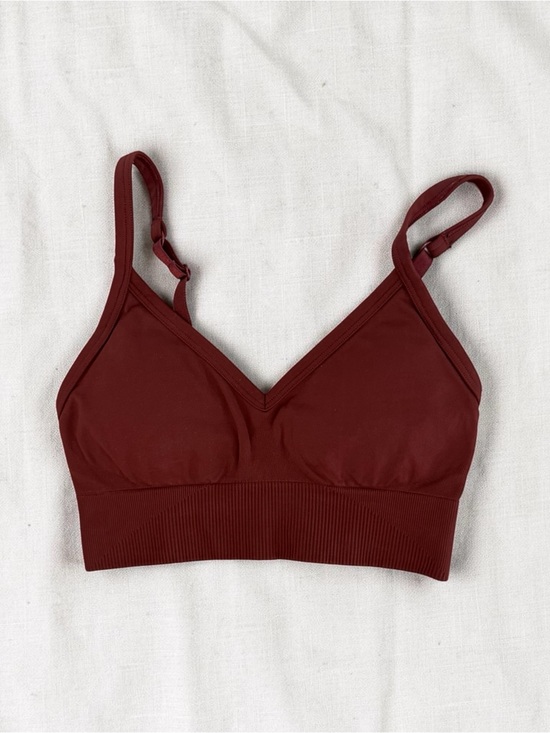 lululemon athletica Tops - lululemon athletica Seamless V-Neck Bralette - Red Merlot